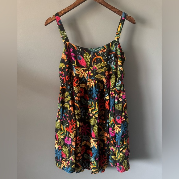 Natural Life Patti Mini Dress in black neon floral print - Picture 2 of 9